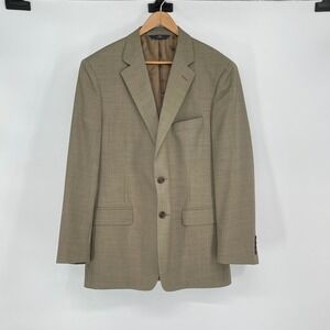 Brooks Brothers‎ 346 Stretch Wool Blazer Men's Tan Brown Textured Sport Coat 44R